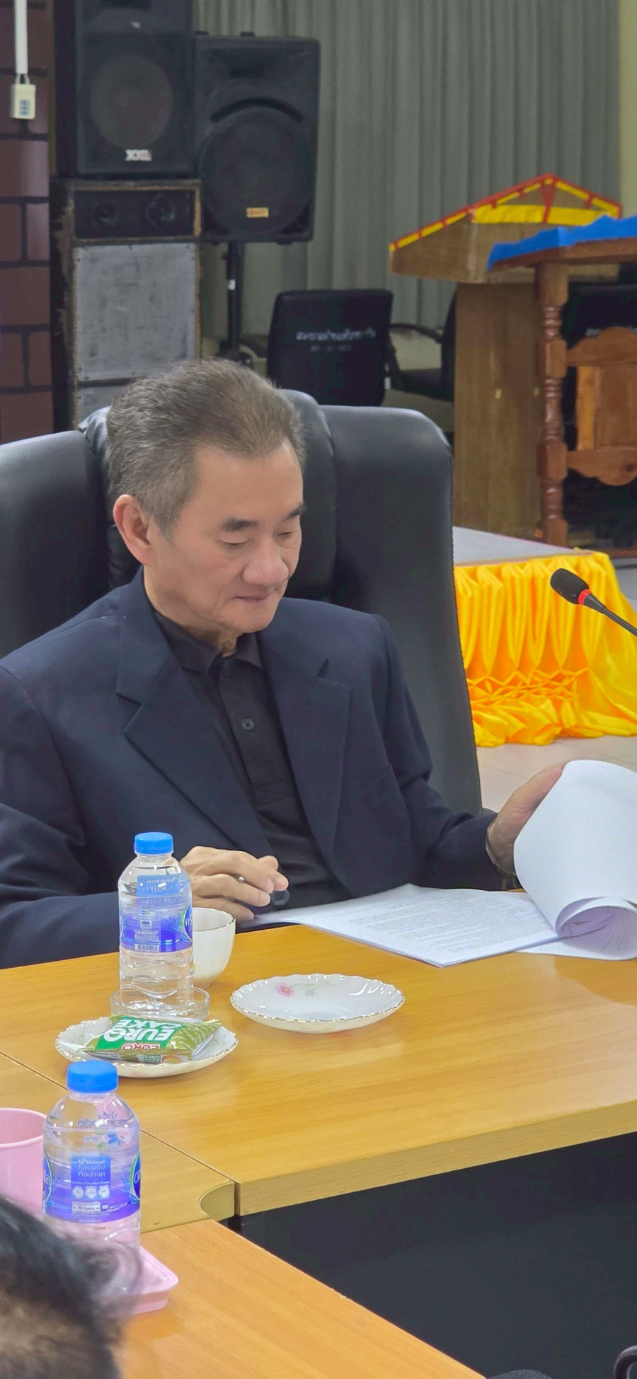 วันที่ 13 พฤศจิกายน 2568   ณ ห้องประชุมอเนกประสงค์เทศบาลตำบลห้วยทับทัน   โดยนายชัยยันต์   เทพเกษตรกุล  นายกเทศมนตรีตำบลห้วยทับทัน  จัดให้มีการประชุมหัวหน้าส่วนราชการภายใน